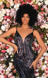 3 of 4 Clarisse 800295 Dress Iridescent-Black