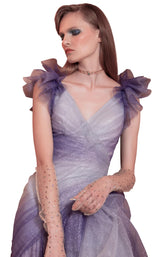 3 of 4 Beside Couture ED1539LD Dress Purple-Grey