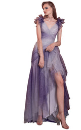 1 of 4 Beside Couture ED1539LD Dress Purple-Grey