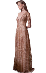 1 of 6 Beside Couture ED1550LD Dress  Metalic-Pink