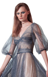 3 of 4 Beside Couture ED1556LD Dress Petrol-Nude