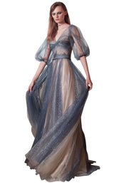 1 of 4 Beside Couture ED1556LD Dress Petrol-Nude