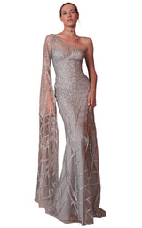 1 of 6 Beside Couture ED1557LD Dress Silver