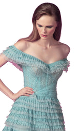3 of 4 Beside Couture ED1561LD Dress Teal