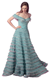 1 of 4 Beside Couture ED1561LD Dress Teal