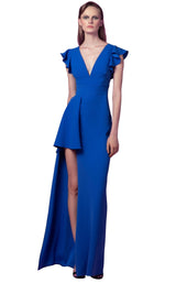 1 of 4 Edition Gemy Maalouf ED1563LD Dress Royal-Blue