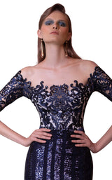 3 of 4 Beside Couture ED1570LD Dress Navy