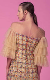 4 of 4 Beside Couture ED1583SD Dress Nude-Sequins