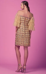 2 of 4 Beside Couture ED1583SD Dress Nude-Sequins