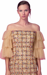 3 of 4 Beside Couture ED1583SD Dress Nude-Sequins