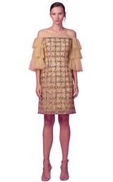 1 of 4 Beside Couture ED1583SD Dress Nude-Sequins