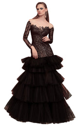 1 of 4 Edition Gemy Maalouf ED1594LD Dress Black