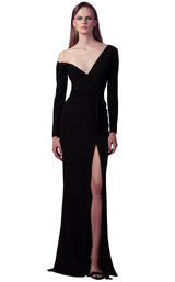 1 of 4 Edition Gemy Maalouf ED1599LD Dress Black