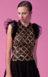 4 of 5 Edition Gemy Maalouf ED160203LK Dress Black-Multicolor