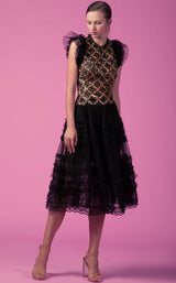 2 of 5 Edition Gemy Maalouf ED160203LK Dress Black-Multicolor