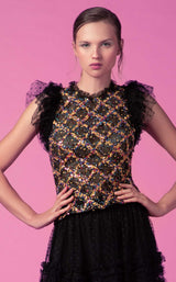 4 of 5 Edition Gemy Maalouf ED160206LK Dress Black-Multicolor
