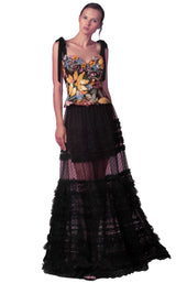1 of 5 Edition Gemy Maalouf ED160506LK Dress Black-Multicolor