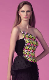 4 of 5 Edition Gemy Maalouf ED160810LK Dress Black-Multicolor