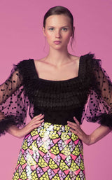 4 of 5 Edition Gemy Maalouf ED161112LK Dress Black-Multicolor