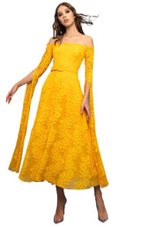 1 of 4 Edition Gemy Maalouf ED1669MD Dress Yellow