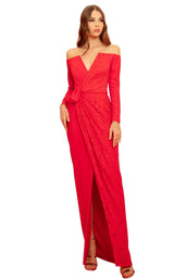 1 of 4 Edition Gemy Maalouf ED1684LD Dress Red