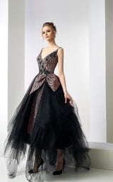 1 of 2 Gatti Nolli Couture ED4616 Dress Black-Pink