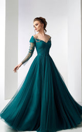 1 of 2 Gatti Nolli Couture ED4685 Dress Peacock