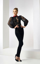 1 of 2 Gatti Nolli Couture ED4728ED4729 Jumpsuit Black-Red