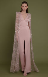 1 of 2 Edition Gemy Maalouf EDFW231766LDEDFW231766CAPE Dress Pink