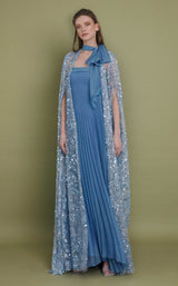 1 of 2 Edition Gemy Maalouf EDFW231779LDEDFW231780CAPE Dress Blue