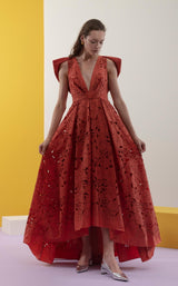 1 of 2 Edition Gemy Maalouf EDSS221743LD Dress Brique