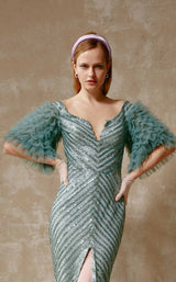 3 of 4 Edition Gemy Maalouf ED1629 Dress Teal