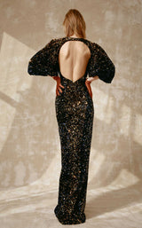 2 of 4 Edition Gemy Maalouf ED1651 Dress Navy-Gold