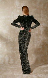 2 of 4 Beside Couture ED1657 Dress Black-Silver