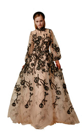 1 of 4 Beside Couture ED1663 Dress Black-Nude