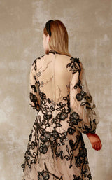 4 of 4 Beside Couture ED1663 Dress Black-Nude