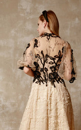 4 of 4 Beside Couture ED1664 Dress Gold-Black