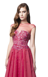 3 of 4 Revive by Tony Ward Elly Dress Fuchsia