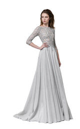 1 of 4 Revive by Tony Ward Esther Dress Light-Grey