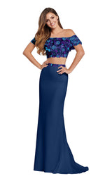 2 of 12 Ellie Wilde EW119012 Navy-Blue-Multi