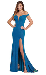 1 of 12 Ellie Wilde EW119046 Teal-Multi