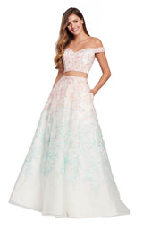 1 of 12 Ellie Wilde EW119057 Ivory Multi