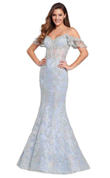 3 of 18 Ellie Wilde EW119081 Light Blue/Silver