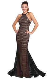 1 of 12 Ellie Wilde EW119084 Black-Nude