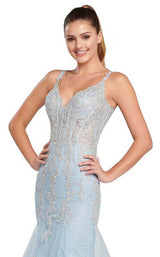 8 of 12 Ellie Wilde EW119093 Blue/Silver