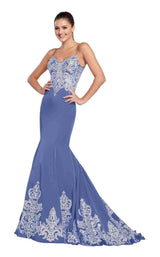 2 of 12 Ellie Wilde EW119168 Periwinkle/Silver