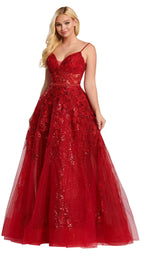 3 of 10 Ellie Wilde EW120036 Dark Red