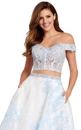 6 of 8 Ellie Wilde EW120065 Light Blue Multi