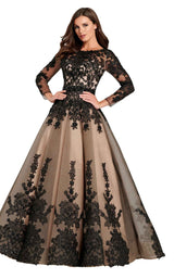 1 of 8 Ellie Wilde EW120078 Black-Nude