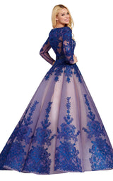 4 of 8 Ellie Wilde EW120078 Royal-Blue-Nude